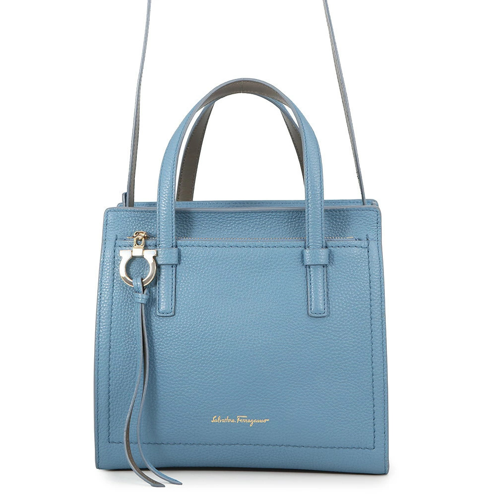 Salvatore Ferragamo Gancini Amy Leather Handbag